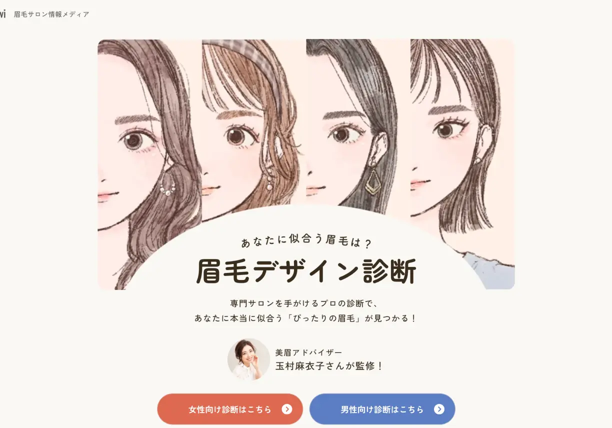 眉毛デザイン診断 | 診断サイト